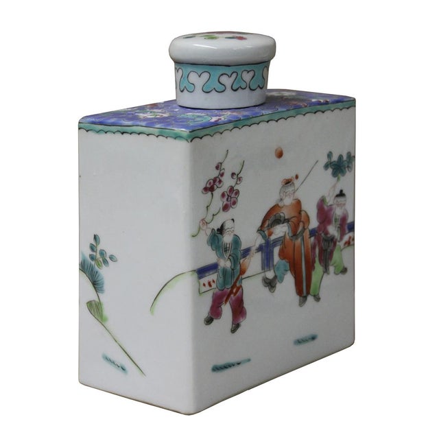 Chinese Colorful Porcelain Tea Jar Chairish