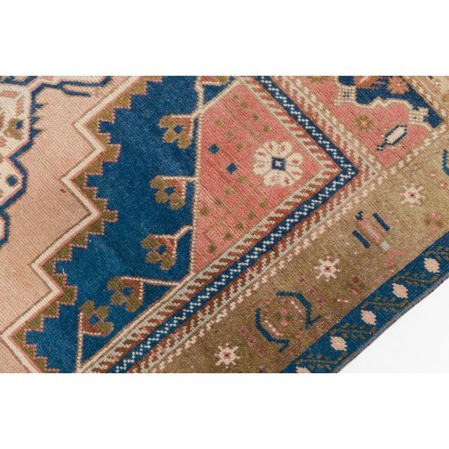 Textile Oushak Geometric Vintage Carpet For Sale - Image 7 of 10