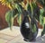 Oil on panel realized in 1904. Hand signed (unreadable) and dated lower right. Irregular shape on the right side. The oil...