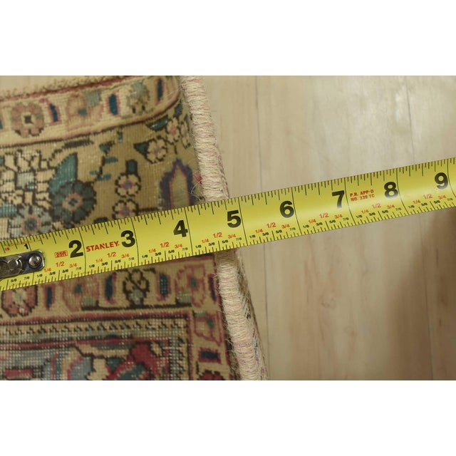 Tabriz Rug 9’5” X 12’3” Violet Wool Vintage Distressed Hand-Knotted Carpet For Sale - Image 13 of 15