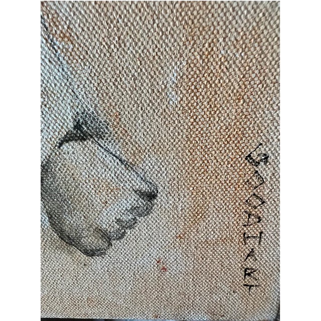 2010s Contemporary Classical Antiquity Inspired Musicians and Birds Oil Painting 2014 For Sale - Image 5 of 7