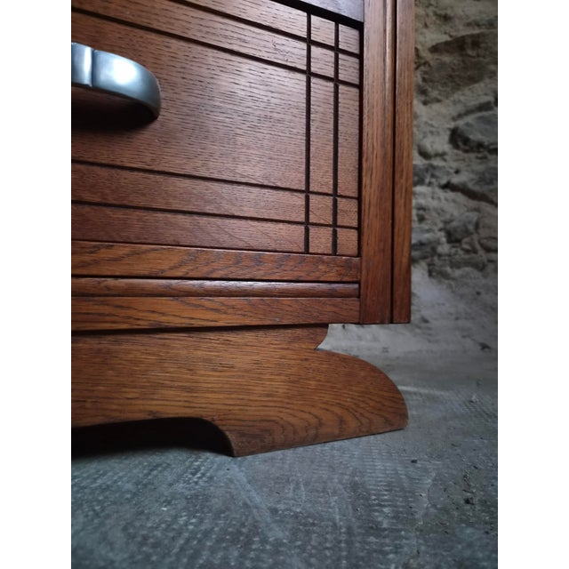 Art Deco French Oak Chest of Drawers, 1920s For Sale - Image 6 of 18