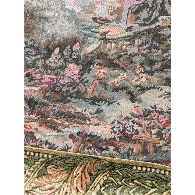 Vintage French Jacquard Verdure Tapestry in the style of Aubusson, 1970s For Sale - Image 11 of 18