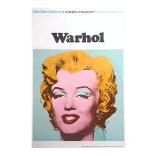 Andy Warhol Vintage 1971 Lithograph Print Tate Gallery London Pop Art Exhibition Poster " Marilyn " 1964 For Sale