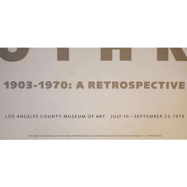 Mark Rothko Vintage Mark Rothko 1979 Abstract Lithographic Print Lacma Retrospective Poster For Sale - Image 4 of 6