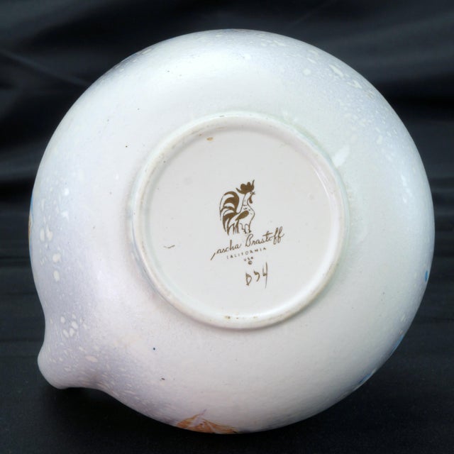 Mid Century Sascha Brastoff Pitcher Hand Painted With Decorated Camels 1950’s For Sale - Image 10 of 11