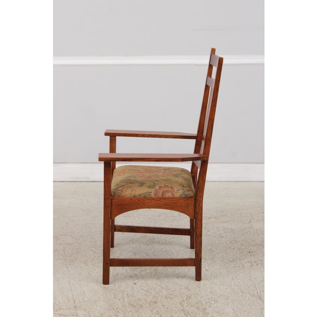 Stickley Stickley Mission Oak Harvey Ellis Armchair For Sale - Image 4 of 18