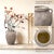 Rustic Brown Textured Ceramic Flower Vase With Vintage-Style Double Handles For Sale In Los Angeles - Image 6 of 7