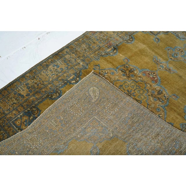 Late 18th Century Antique Kashan Rug 3'4'' x 4'10'' For Sale - Image 9 of 9