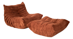 Set of Togo Lounge Chair and Ottoman by Michel Ducaroy for Ligne Roset, 1973