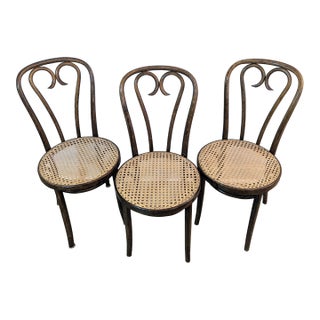 1960s Sweetheart Bentwood & Cane Chairs by ZPM Radomsko for Thonet For Sale