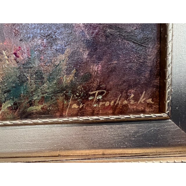 Paint Late 20th Century Jan Prochazka (Czech, b.1957) Vintage Original Landscape Oil Painting , Framed For Sale - Image 7 of 11