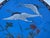 Antique Japanese Meiji Cloisonne Charger Cranes Blue Enamel 12” Plate For Sale - Image 6 of 8