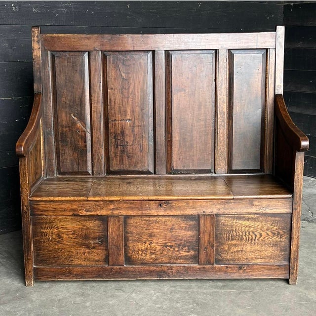 Antique Oak Country Bench, 1780 For Sale - Image 16 of 16