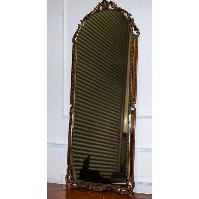 Vintage Art Deco Style Mirror with Beveled Peach Glass Panels by Atsonea, 1960s For Sale - Image 11 of 17