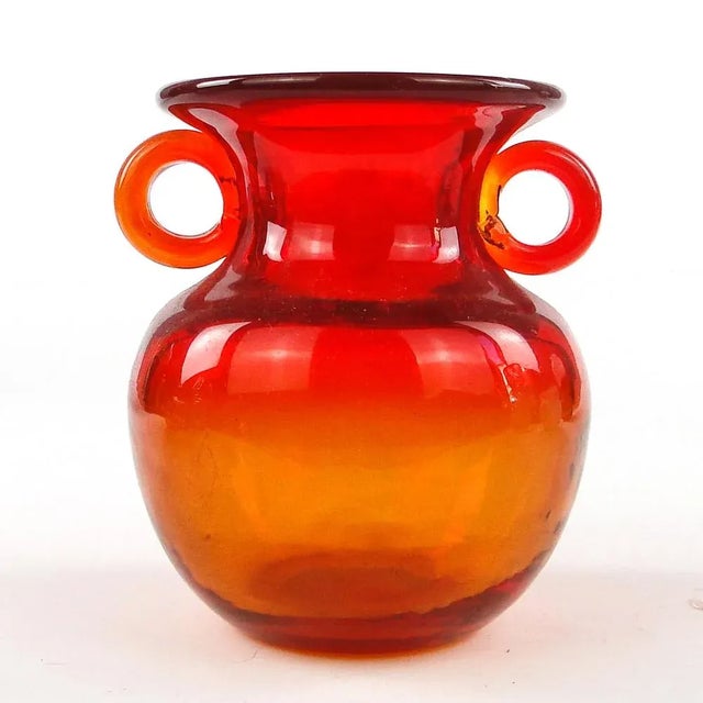 Red Vase by J. Słuczan-Orkusz for Cracow Institute for Glassworks, Poland, 1970s For Sale - Image 8 of 13