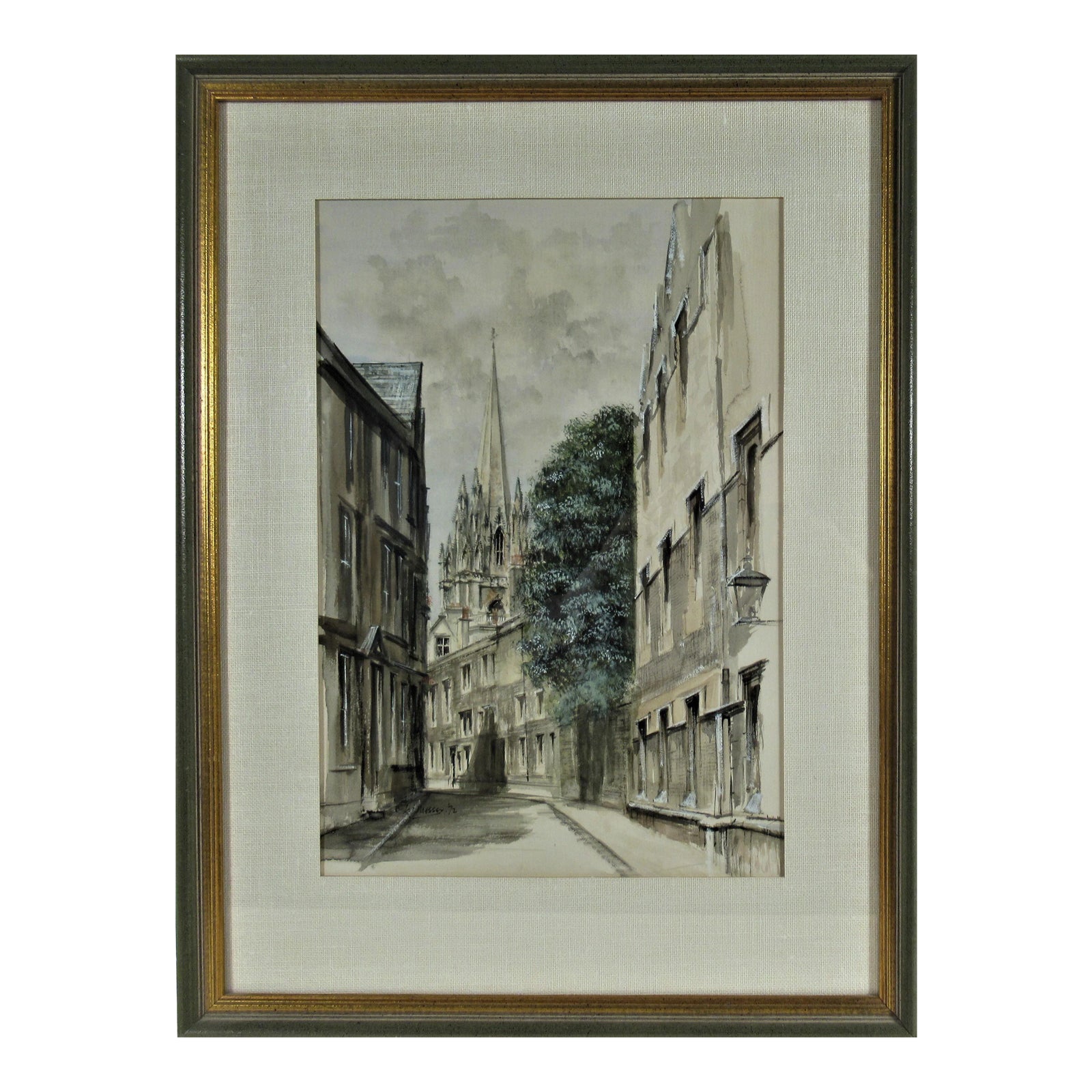 Ken Messer, Street in Oxford, 1972 | Chairish