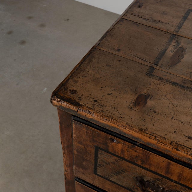 Early 19th Century 19th Century Original Hand Painted Large Chest of Three Drawers From Hungary For Sale - Image 5 of 18