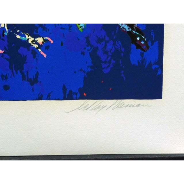 1990s 1990s LeRoy Neiman "Satellite Football" Hand Signed Sports Serigraph on Paper For Sale - Image 5 of 8
