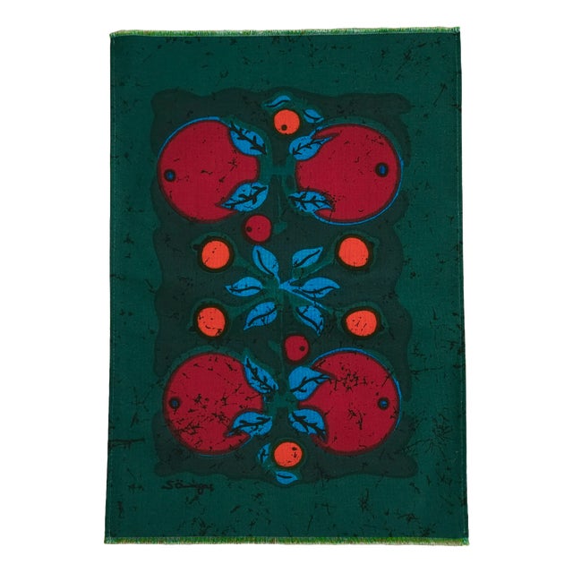 Mid-Century Modern German Pop Art Screen-Printed Wall Hanging by Traute Sänger, 1970s For Sale
