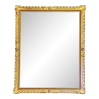 Large Antique 1800s French Napoleon Style Empire Neoclassical Gold Gilded Mirror For Sale
