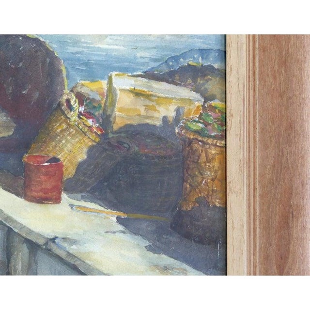 Carrie Jackson Davidson Watercolor Painting of Klongs in Hong Kong, 1957 For Sale - Image 4 of 8