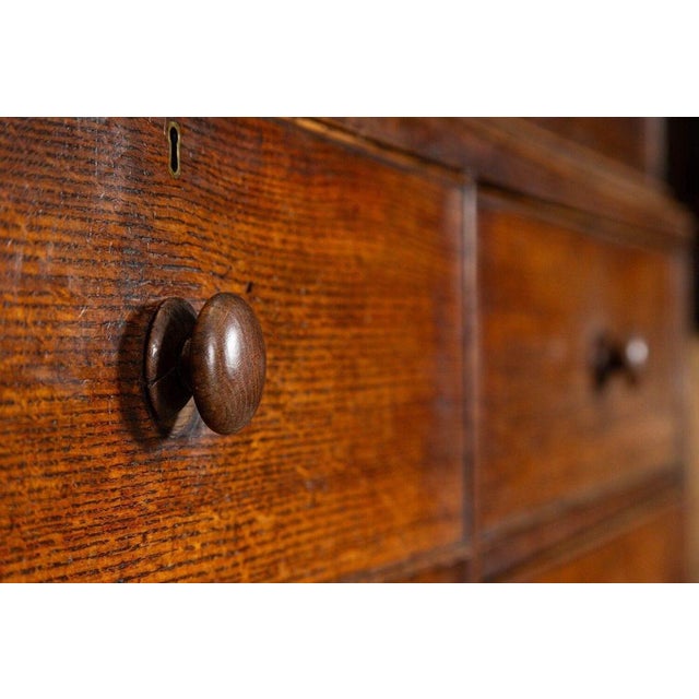 Large Georgian English Oak Linen Press Cupboard, 1820s For Sale - Image 13 of 15