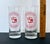 Vintage Volkswagen Bus Drinking Glasses | Set of 2 | Volkswagen Original Ets 49 | Red Vw Transporter | 6" Tumbler | Rare Retro Barware For Sale In Miami - Image 6 of 6
