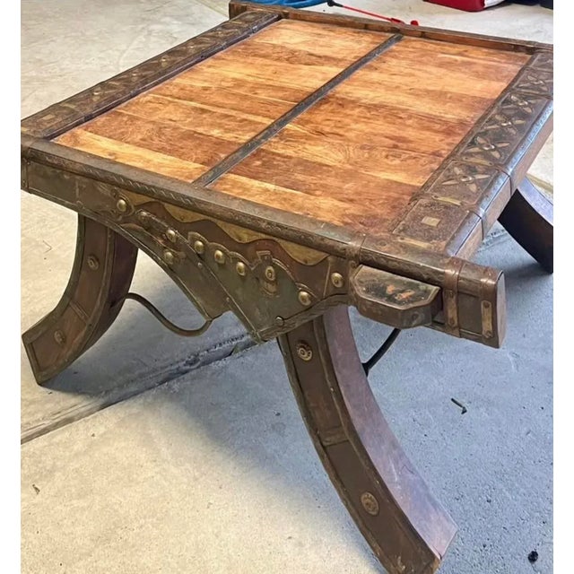 Antique Ox Cart Table For Sale - Image 4 of 10