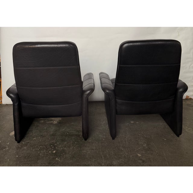 Black Leather DS-50 Lounge Chairs from de Sede, 1970s, Set of 2 For Sale - Image 3 of 9