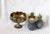 Metal Midcentury Brass Pedestal Bowl With Lotus Flowers For Sale - Image 7 of 11