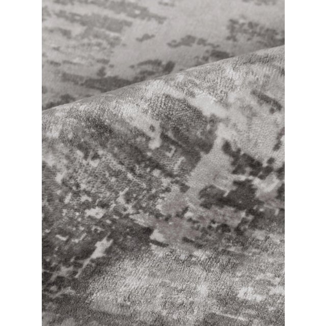 Bridgewater Hand loom Bamboo Silk Gray Ivory Multi Rug - 10'x14' For Sale In Los Angeles - Image 6 of 9