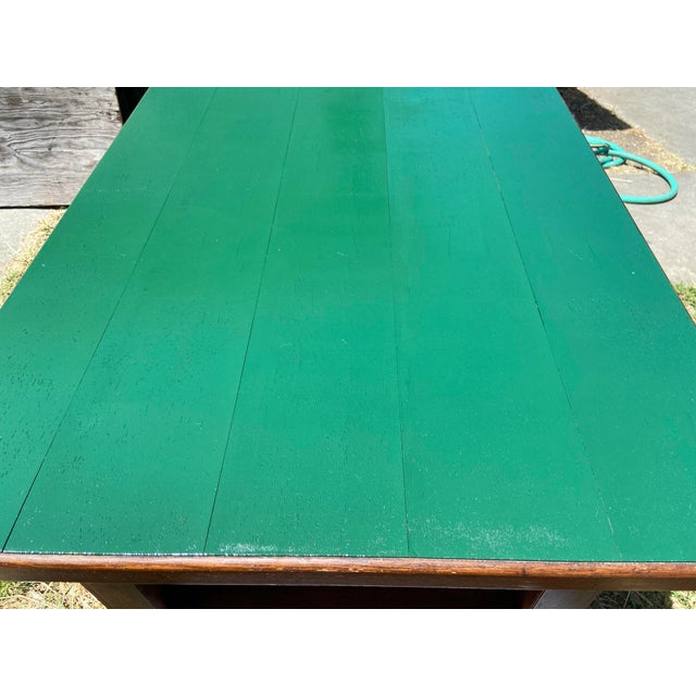 1930s Vintage Arts and Crafts Oak Library Desk Table For Sale - Image 11 of 12