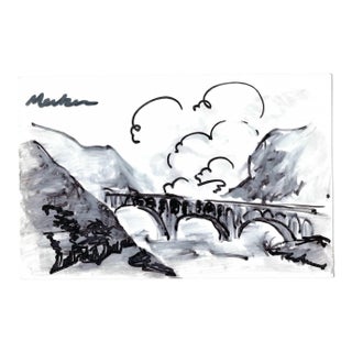 1967 Alexandra Merker Delaware Gap New Jersey Painting For Sale