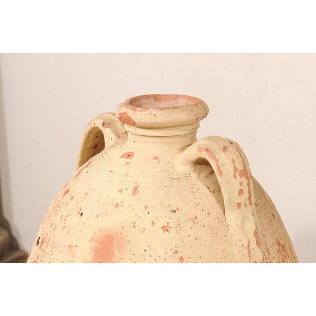 Metal 18th C. Mediterranean Jar on Custom Stand For Sale - Image 7 of 11