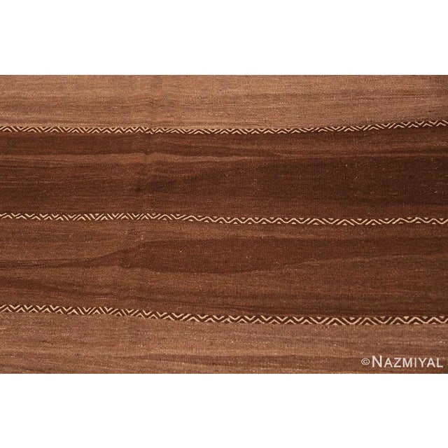 Nazmiyal Collection Brown Mid Century Moroccan Kilim Rug For Sale In New York - Image 6 of 8