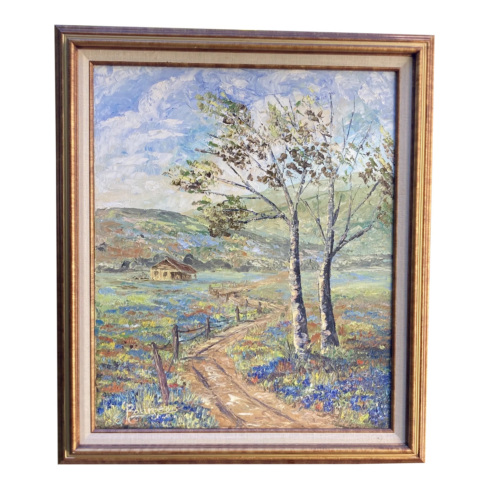 Late 20th Century Oil on Canvas Impressionist Landscape Signed ...