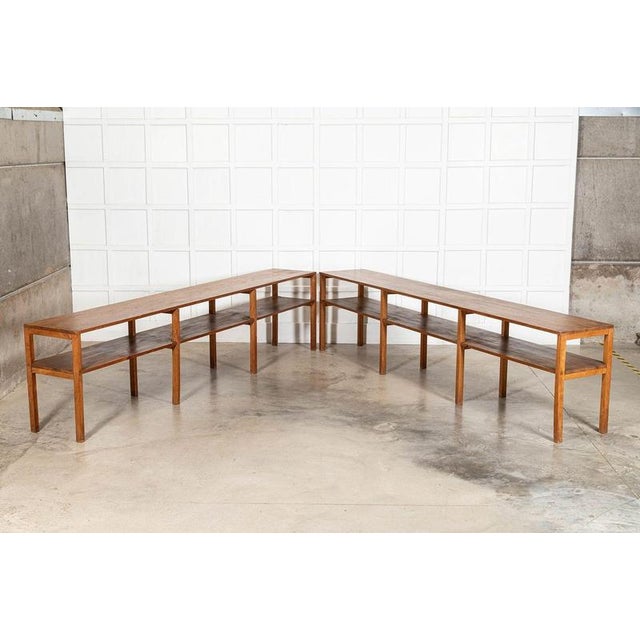 Vintage French Monastery Pine Server Table, 1920 For Sale - Image 4 of 18