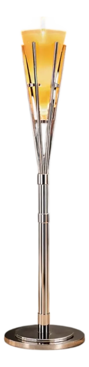 1960s Candle Floor Lamp in Chrome, Unknown