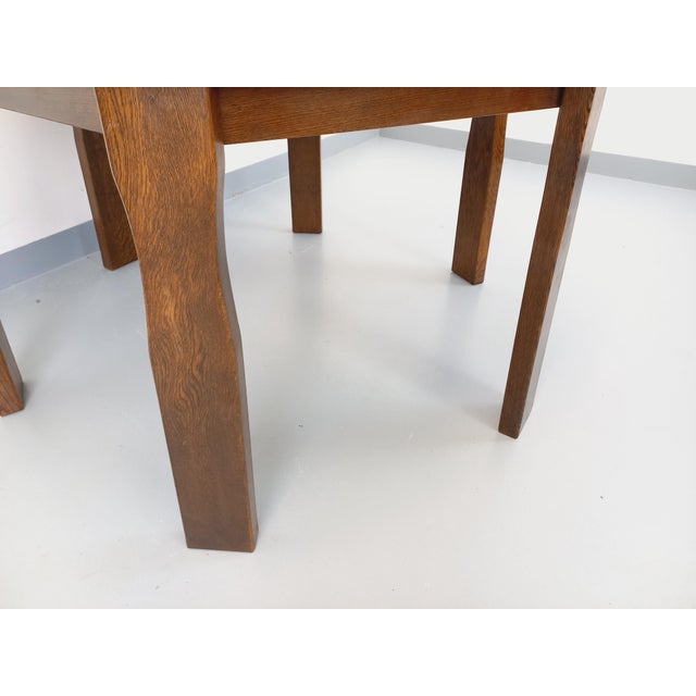 Vintage Brutalist Hexagonal Oak Dining Table with Extension, 1950s For Sale - Image 17 of 18
