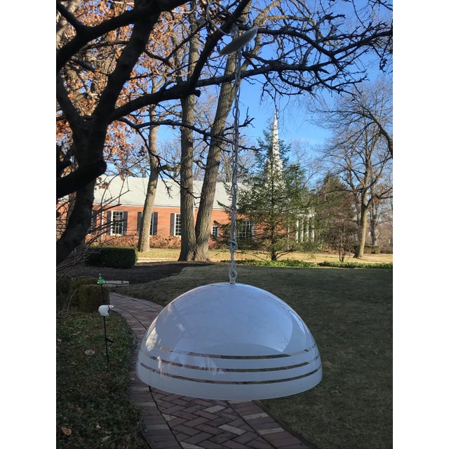 Bauhaus 1960s Vintage Mushroom Dome Pendant For Sale - Image 3 of 8