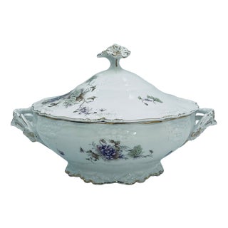 Antique Art Nouveau Porcelain Soup Tureen, 1965 For Sale