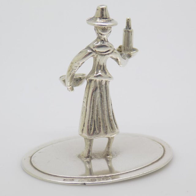 Vintage Dutch Handmade Silver Quaker Figurine, 1978 For Sale - Image 10 of 11