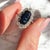 1920s Belle époque Ring, Platinum, Natural Sapphire 1,60 Ct and Diamonds, Size 6.5 For Sale - Image 4 of 5