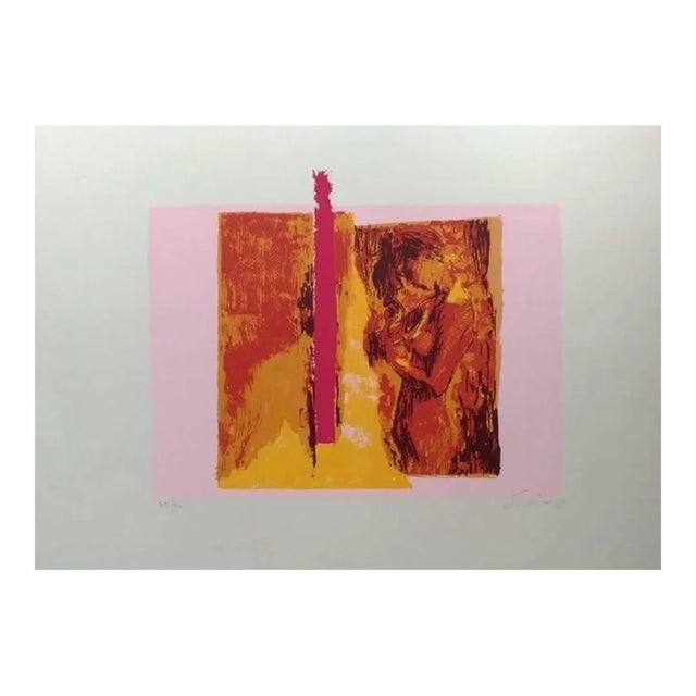 Pink Nude - Original Screen Print by N. Simbari - 1976 1976 For Sale