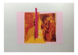 Pink Nude - Original Screen Print by N. Simbari - 1976 1976