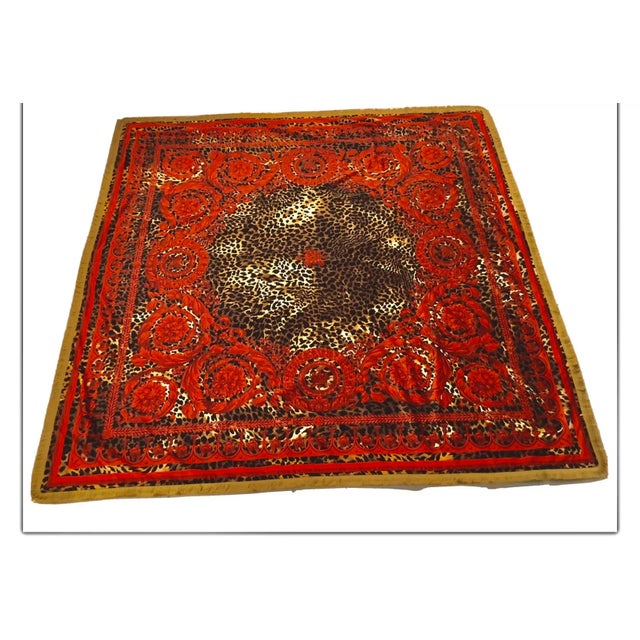 Versace Fabric Velvet Throw For Sale - Image 11 of 13