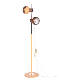 Mid-Century Floor Lamp in Metal attributed to Drukov, Czech, 1970s For Sale