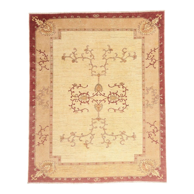 Vintage Pakistani Oushak Rug, 07'01 X 08'09 For Sale