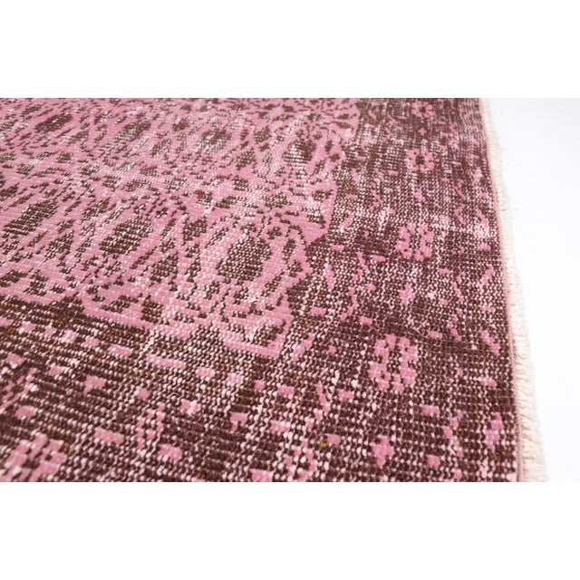 Geometric Oushak Vintage Area Rug For Sale - Image 4 of 10